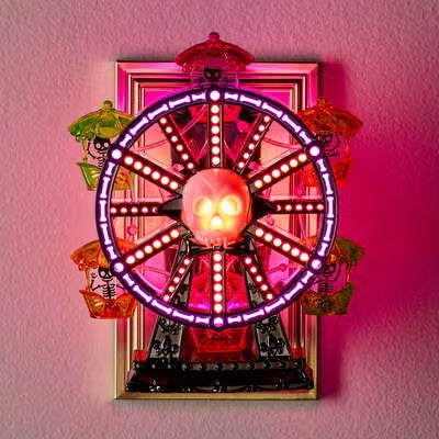Neon Spooky Ferris Wheel Color-Changing Nightlight Wallflowers Fragrance Plug | PREVENTA