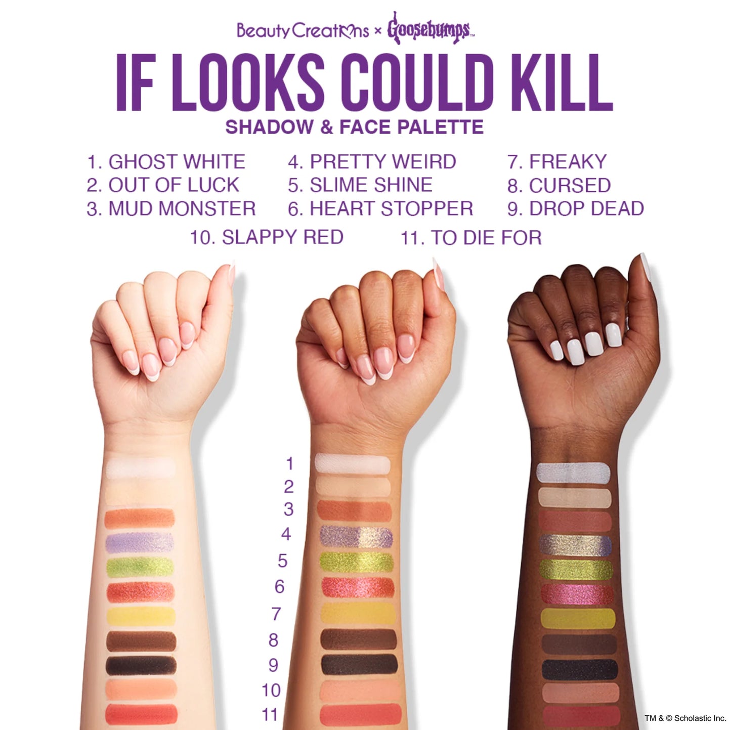 Goosebumps If Looks Could Kill Shadow & Face Palette