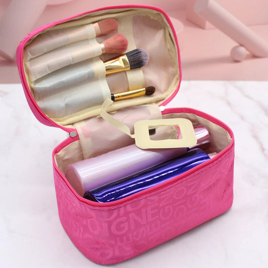 Letras Pink Makeup Bag