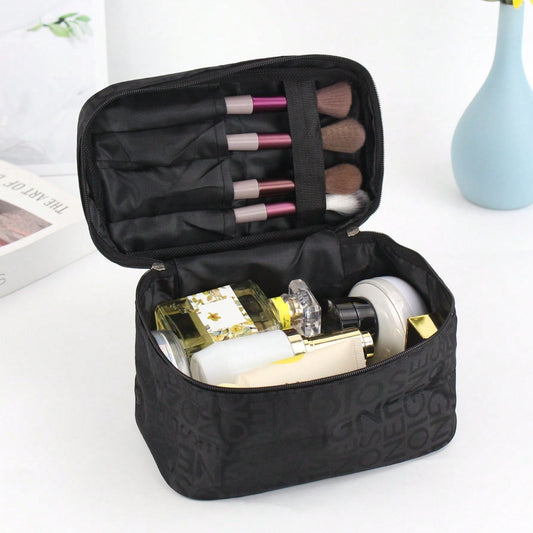 Letras Black Makeup Bag