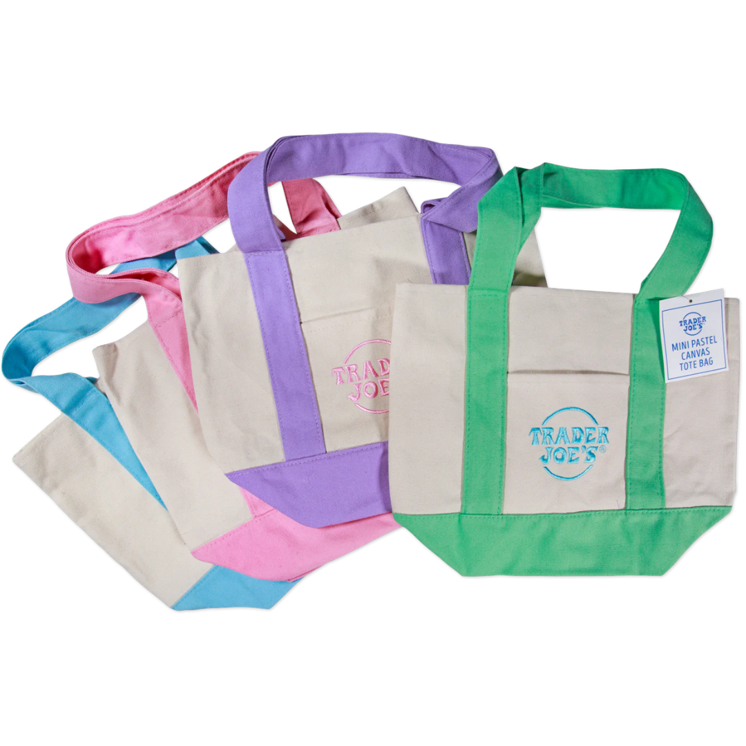 Pastel Mini Canvas Tote Bag
