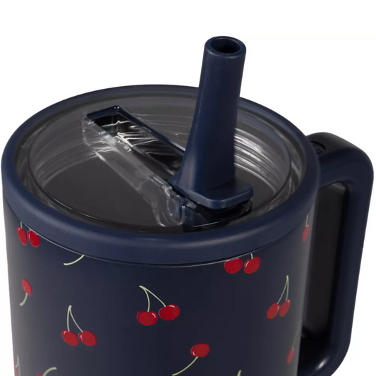 Midnight Cherries Traveler Tumbler