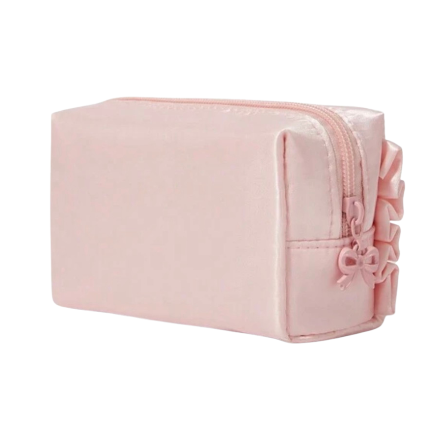 Listón Rosa Mini Makeup Bag