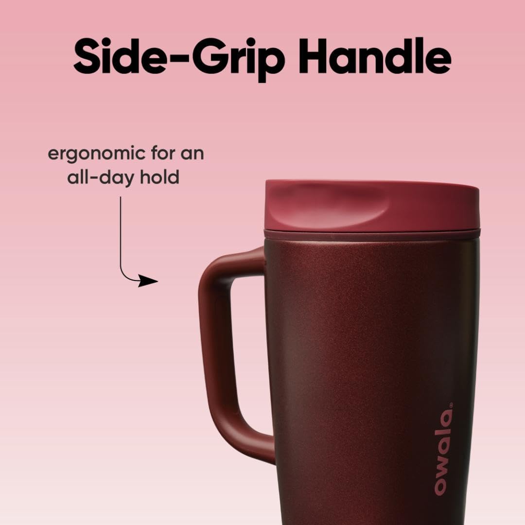 SmoothSip® Slider with Handle 12oz - Black Cherry | PREVENTA