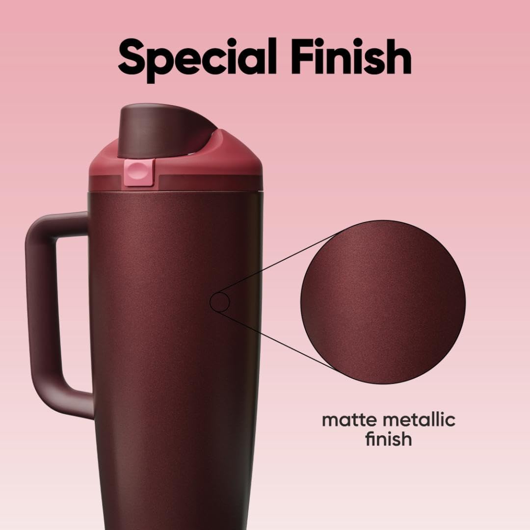 FreeSip® Tumbler 40oz - Black Cherry | PREVENTA