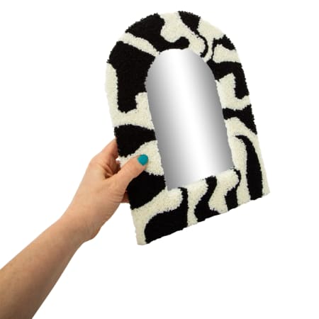 Black & White Tufted Mirror