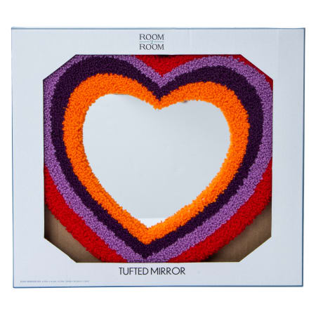 Red Heart Tufted Mirror