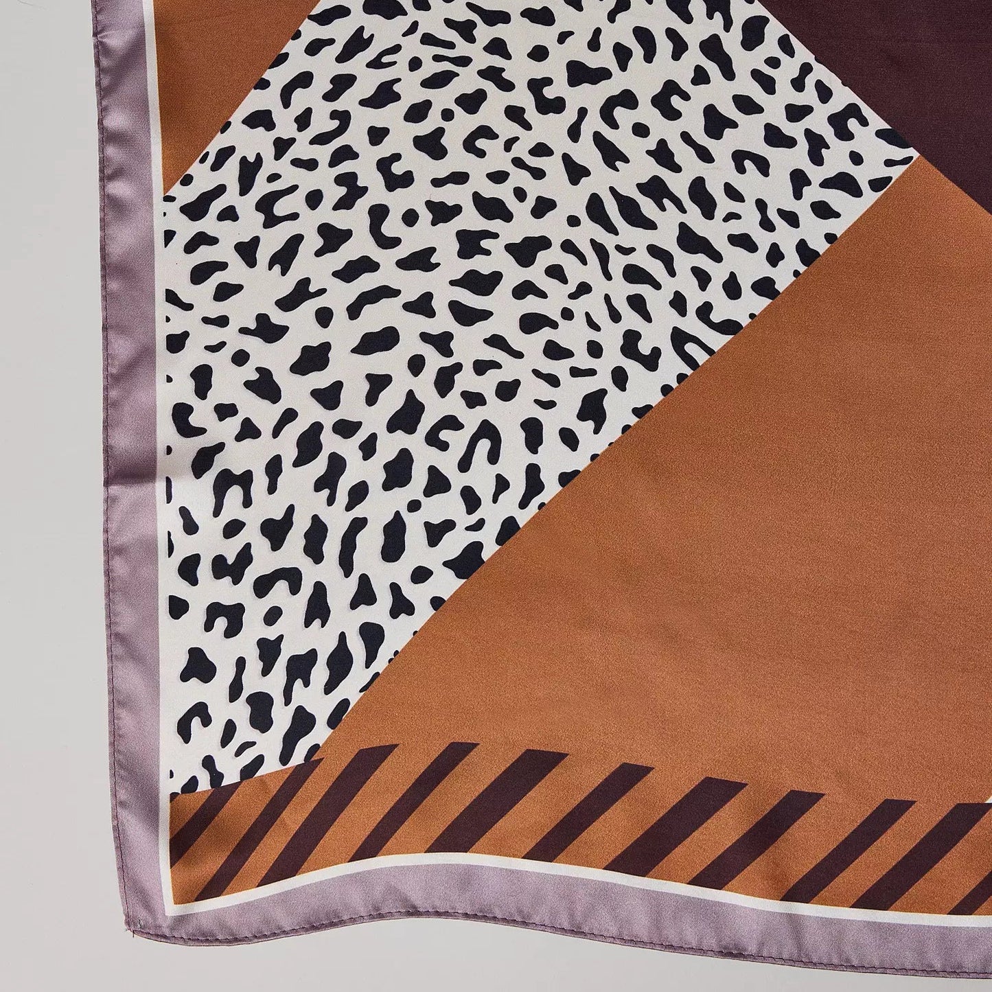 Striped Animal Print Mix Silky Bandana