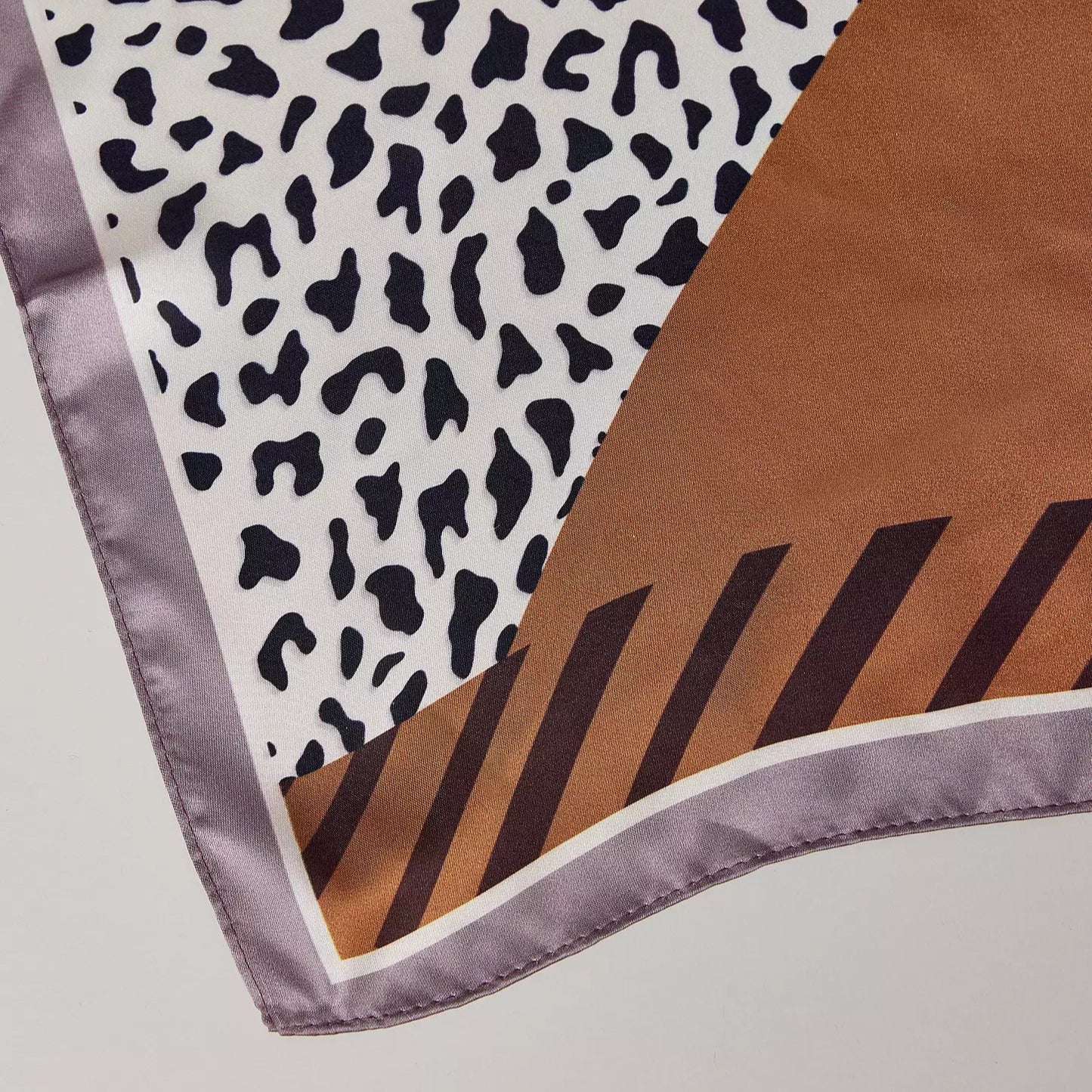 Striped Animal Print Mix Silky Bandana