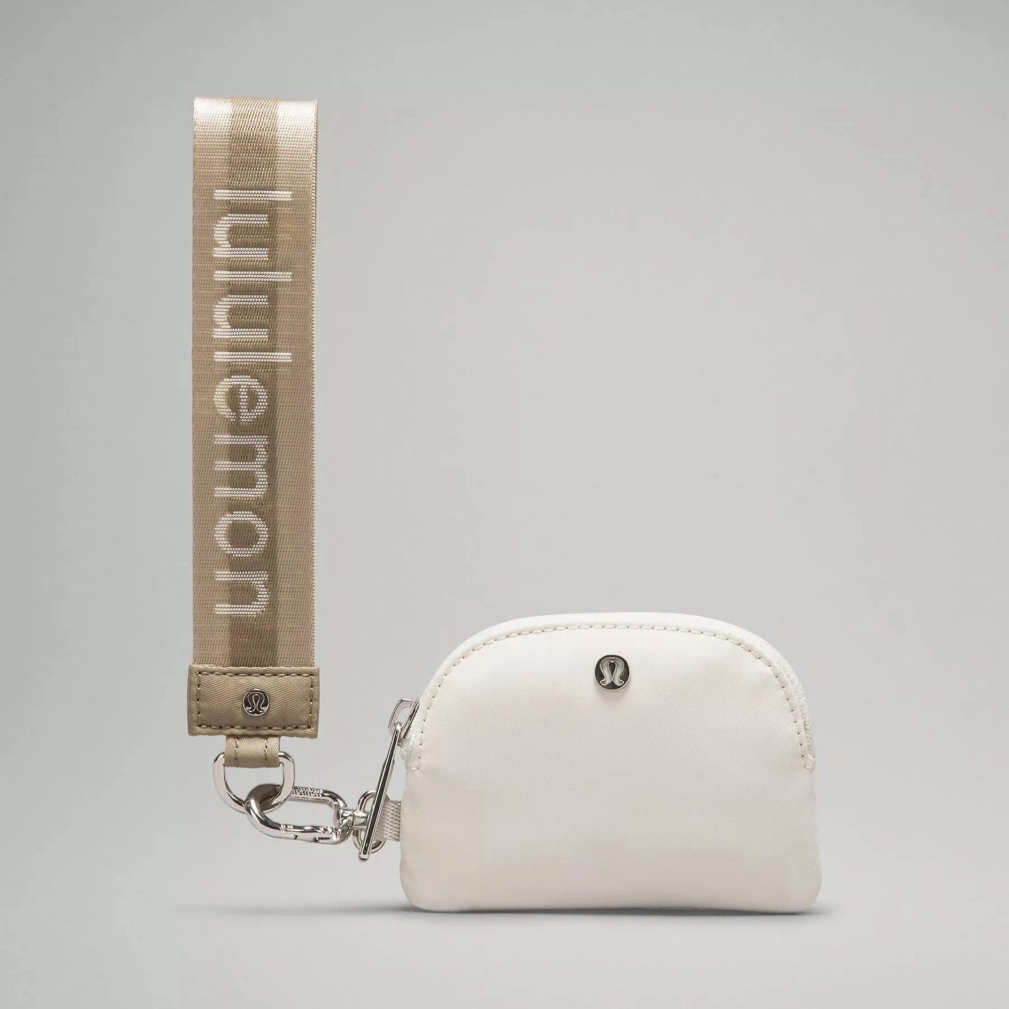 Dual Pouch Wristlet Wordmark - Fawn Brown/Bone/Mojave Tan