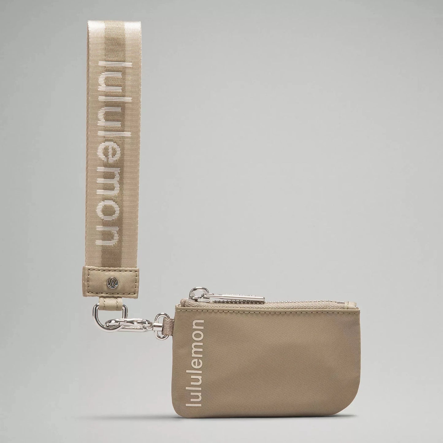 Dual Pouch Wristlet Wordmark - Fawn Brown/Bone/Mojave Tan
