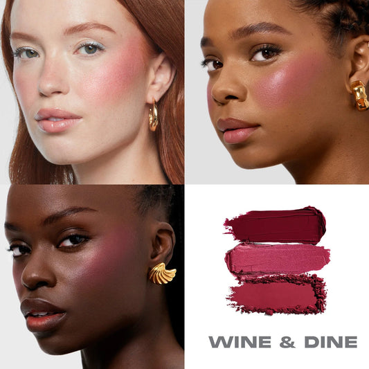 Wine & Dine Cheek Thrills Multi-Finish Face Trio