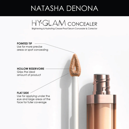 Hy-Glam Brightening & Hydrating Coverage Crease Proof Serum Concealer | PREVENTA