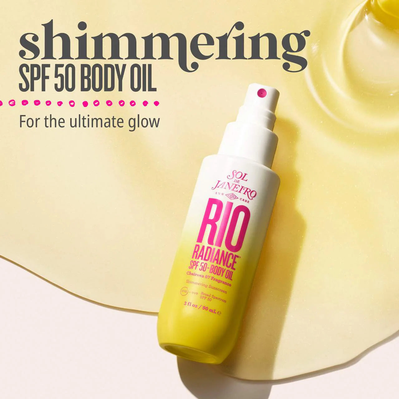 Rio Radiance™ SPF 50 Shimmering Body Oil Sunscreen | PREVENTA