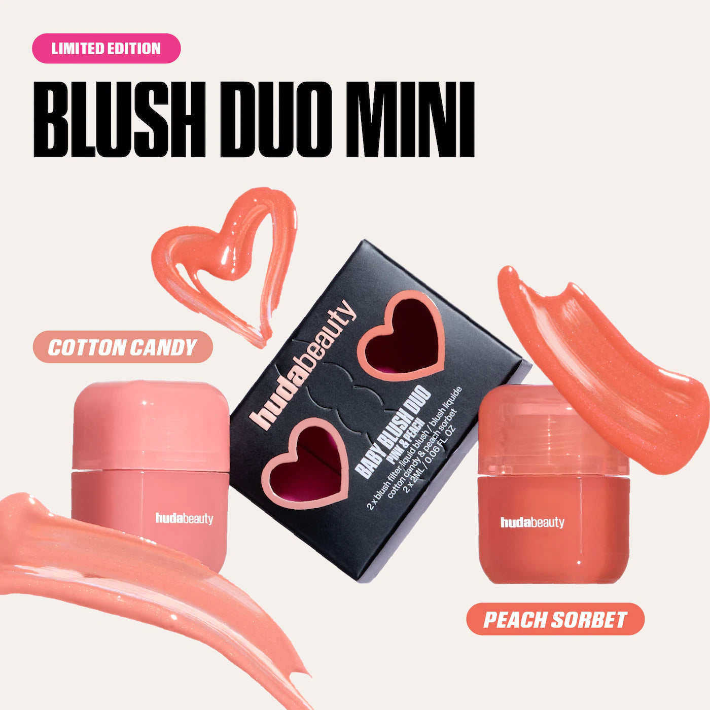 Mini Baby Blush Duo Set - Cotton Candy & Peach Sorbet | PREVENTA