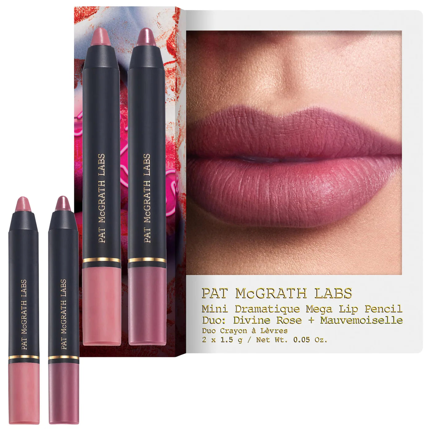 Mini Dramatique Mega Lip Pencil Set - Divine Rose + Mauvemoiselle | PREVENTA