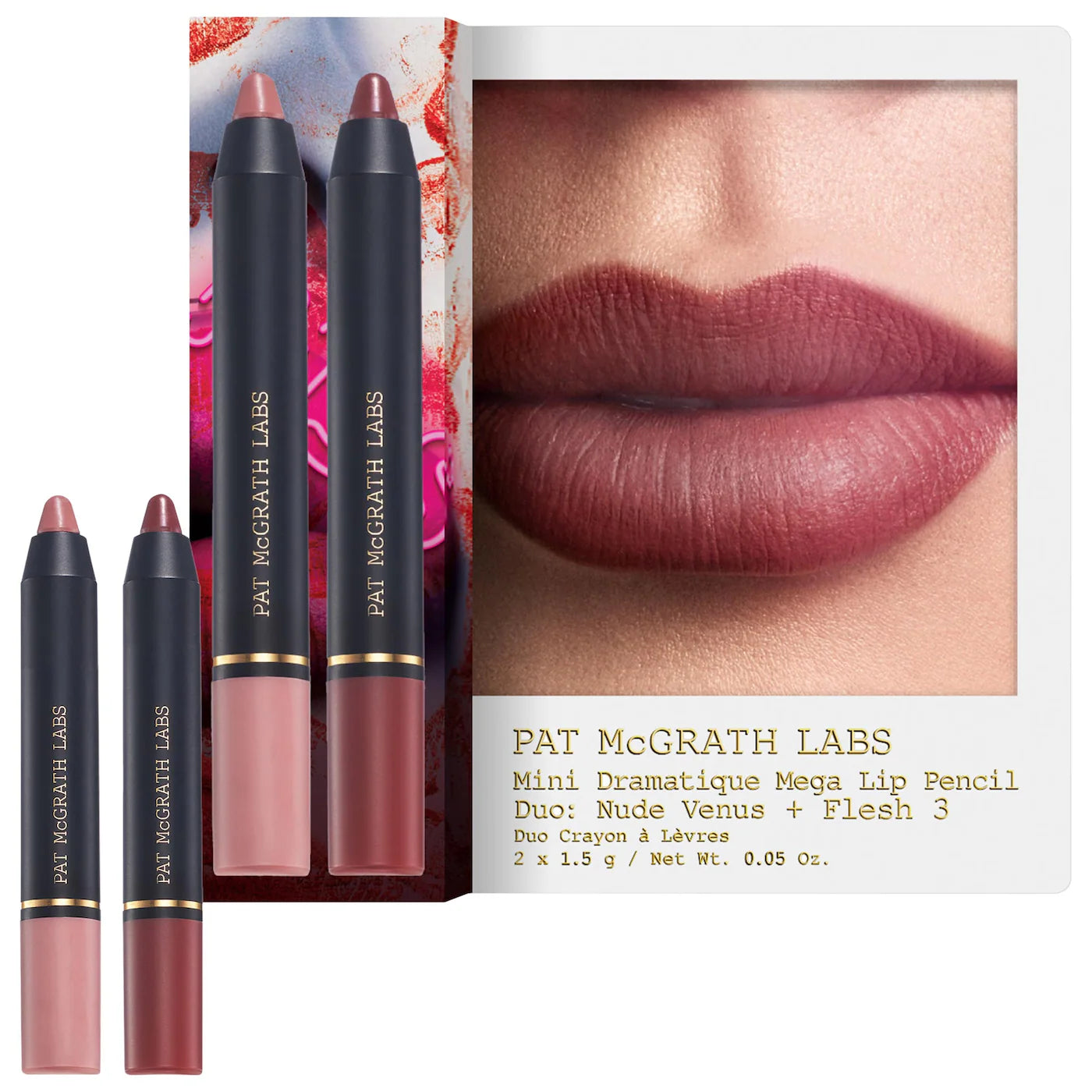 Mini Dramatique Mega Lip Pencil Set - Nude Venus + Flesh 3 | PREVENTA