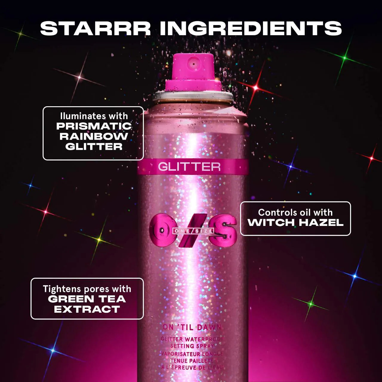 On 'Til Dawn Glitter Waterproof Setting Spray | PREVENTA