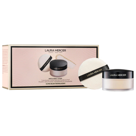 Indulgent Icons Ultra-Blur Translucent Loose Setting Powder & Velour Puff Duo Gift Set | PREVENTA