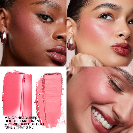 Mini Major Headlines Double-Take Crème & Powder Blush Duo | PREVENTA