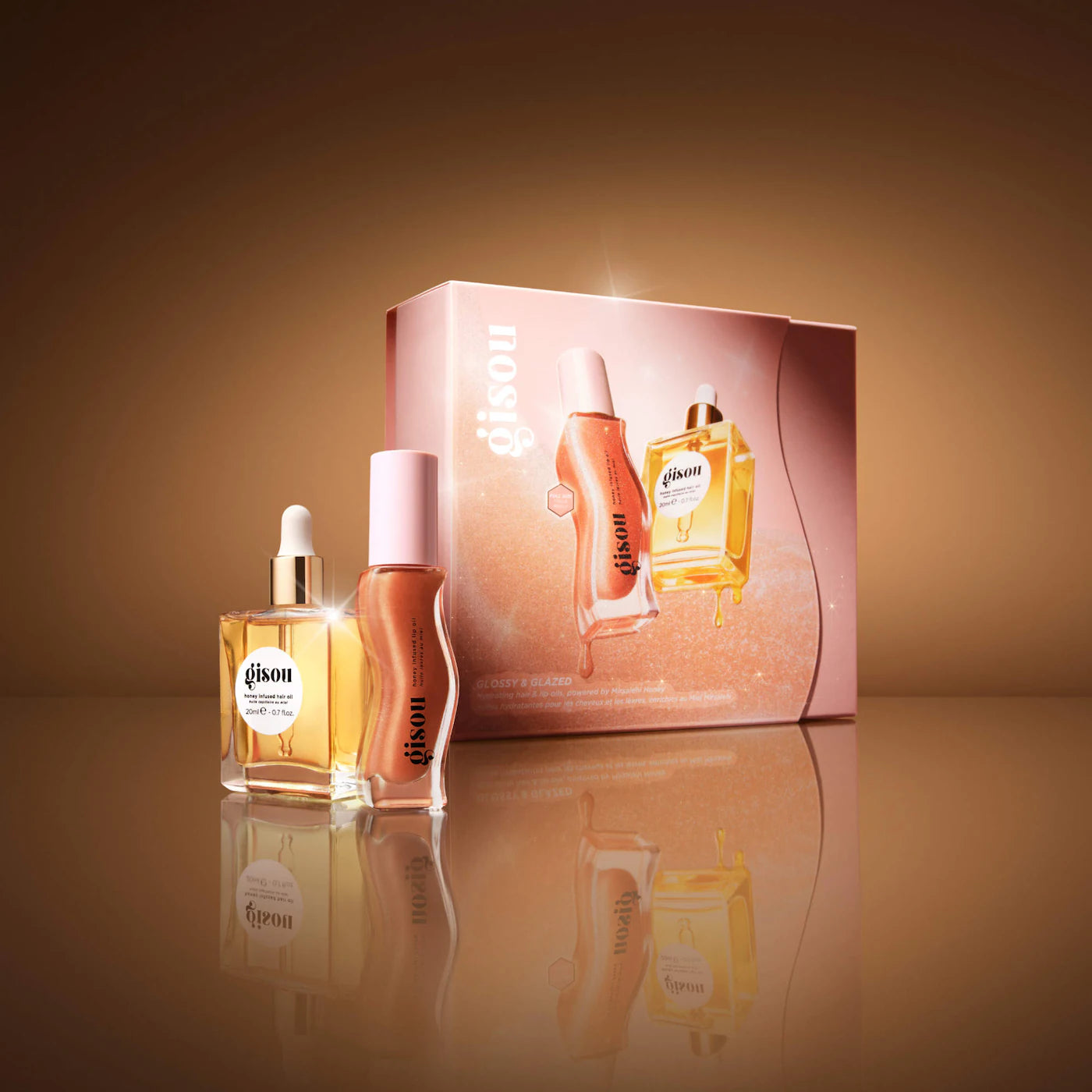 Glossy & Glazed Hair & Lip Oil Gift Set | PREVENTA