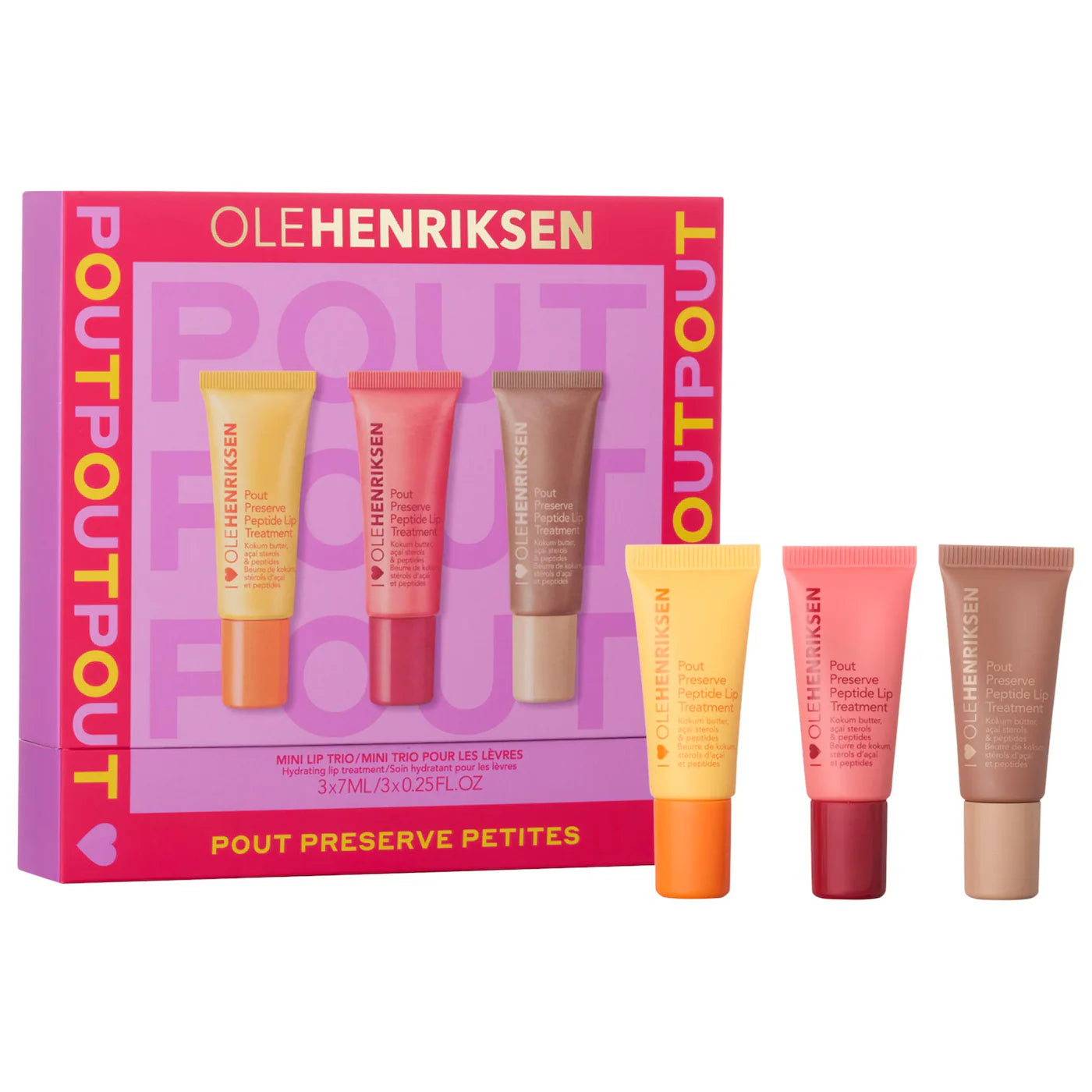 Pout Preserve Petites Mini Lip Trio with Peptides | PREVENTA