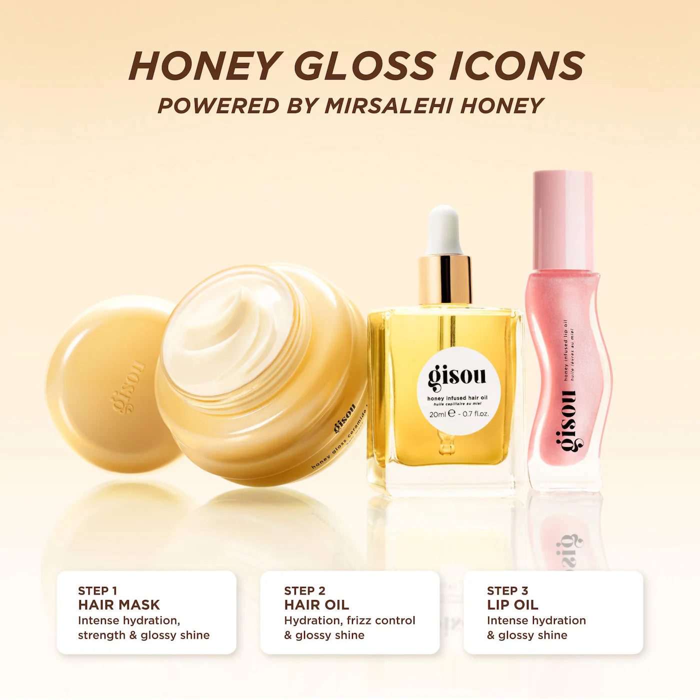 Honey Glow Icons Hair & Lip Set | PREVENTA