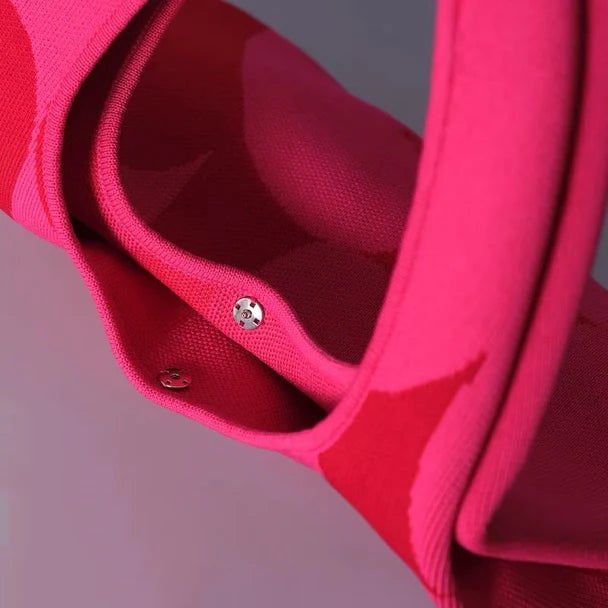 Knitted Bag - Red & Pink