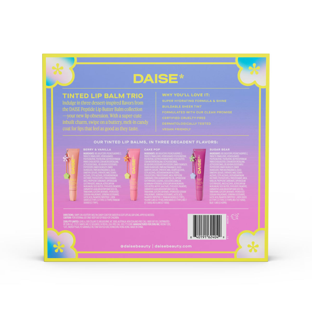 DAISE Tinted Lip Balm Trio