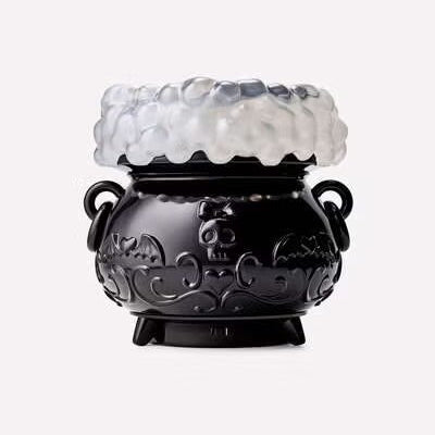 Light-Up Color-Changing Cauldron Waterglobe Pedestal 3-Wick Candle Holder | PREVENTA