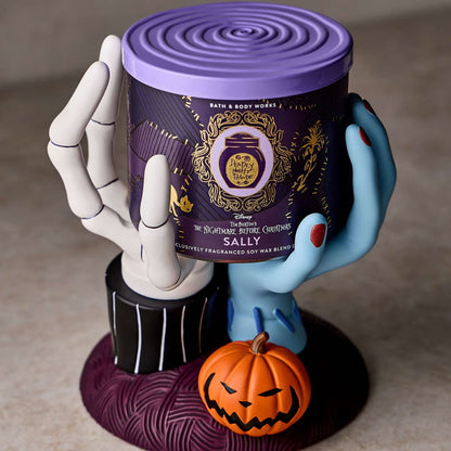 Jack Skellington & Sally Hands Pedestal 3-Wick Candle Holder | PREVENTA