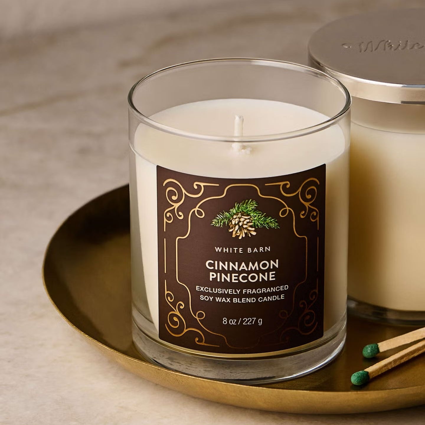 Cinnamon Pinecone Single Wick Candle