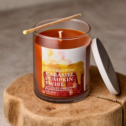 Caramel Pumpkin Swirl Single Wick Candle