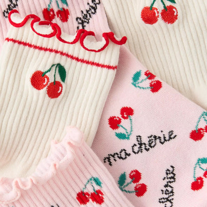 AE Fruit Ruffled Cropped Crew Socks 2-Pack - Just Rosey | PREVENTA
