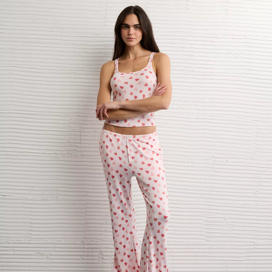 AE Luxe Plush Candy Hearts PJ Set - Light Pink | PREVENTA