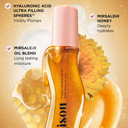 Honey Infused Lip Oil - Shimmer Glow