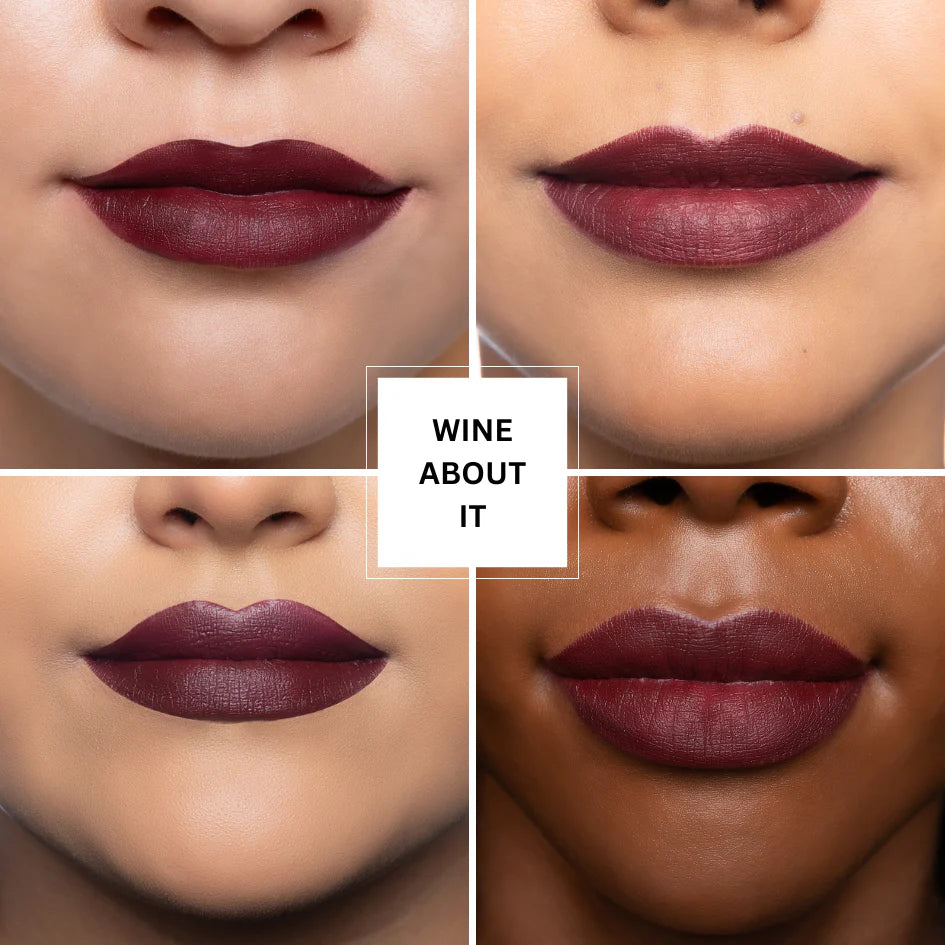 Wooden Lip Pencil Set - Wine