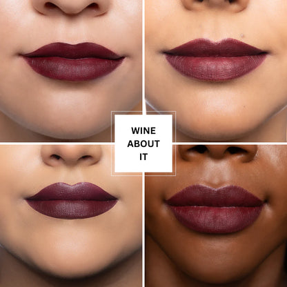 Wooden Lip Pencil Set - Wine