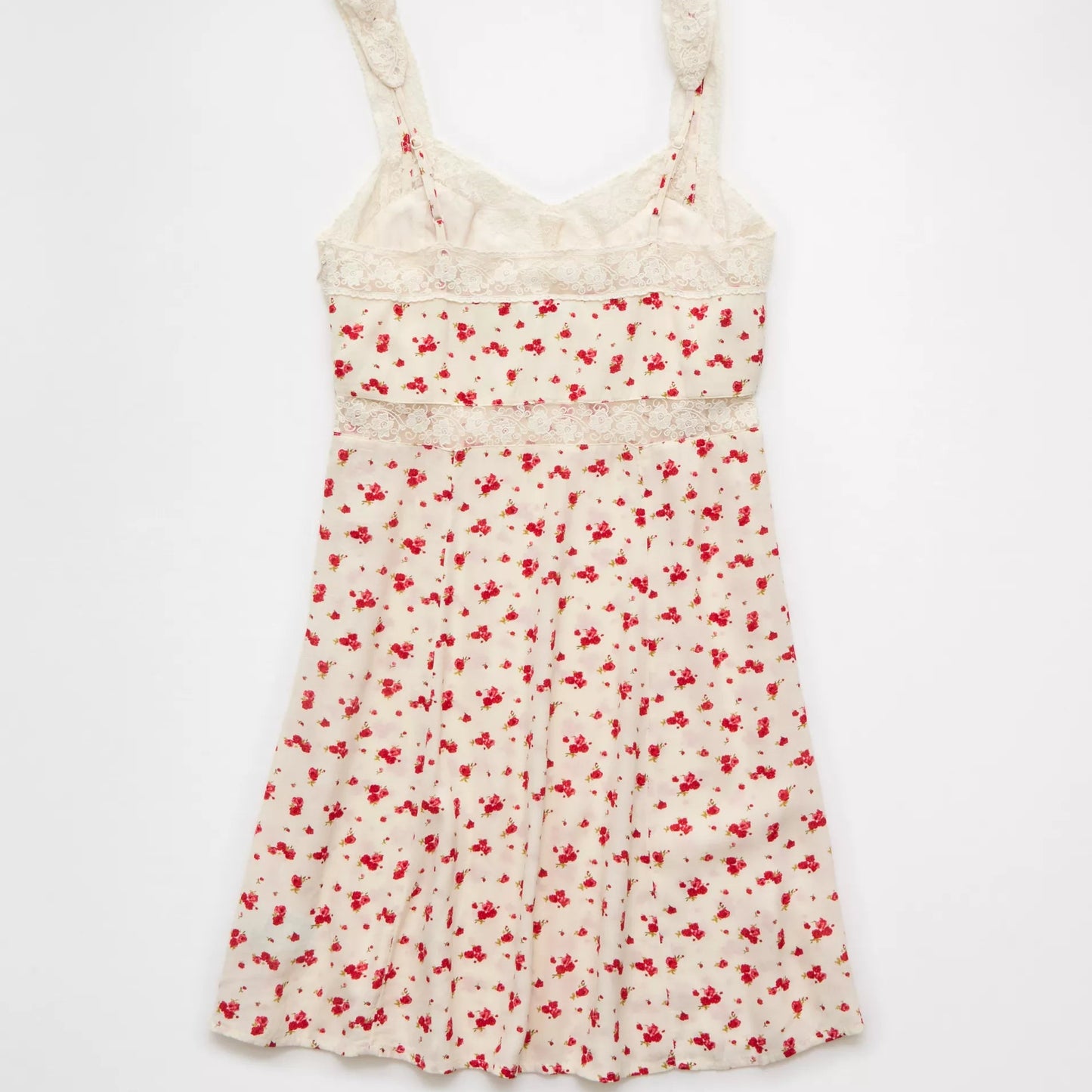 AE Lace Slip Mini Dress - Cream | PREVENTA