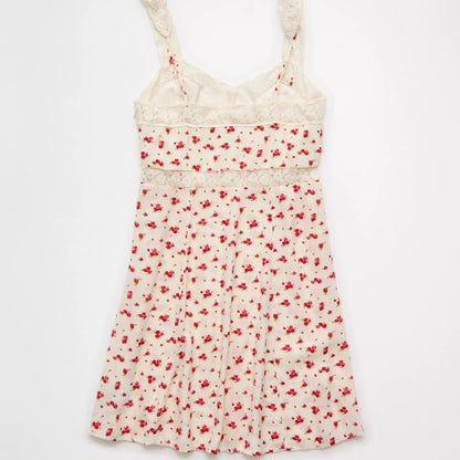 AE Lace Slip Mini Dress - Cream | PREVENTA