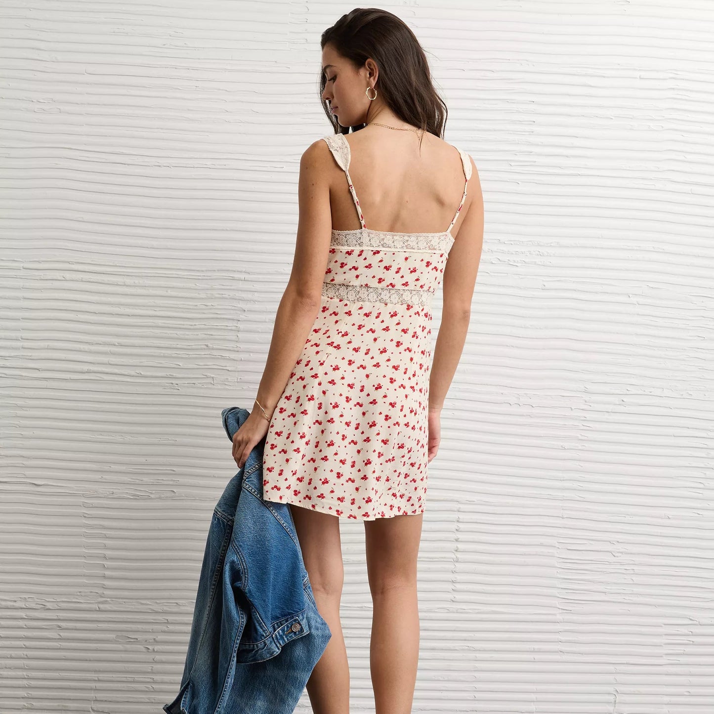 AE Lace Slip Mini Dress - Cream | PREVENTA