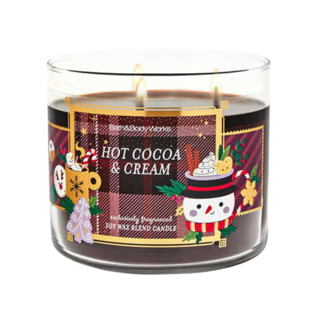Hot Cocoa & Cream 3-Wick Candle