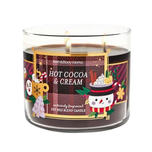 Hot Cocoa & Cream 3-Wick Candle