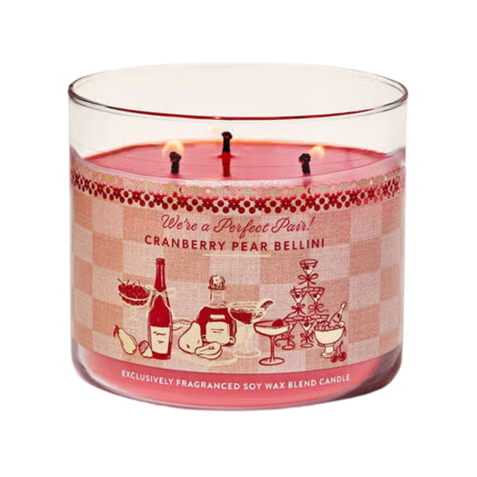 Cranberry Pear Bellini 3-Wick Candle