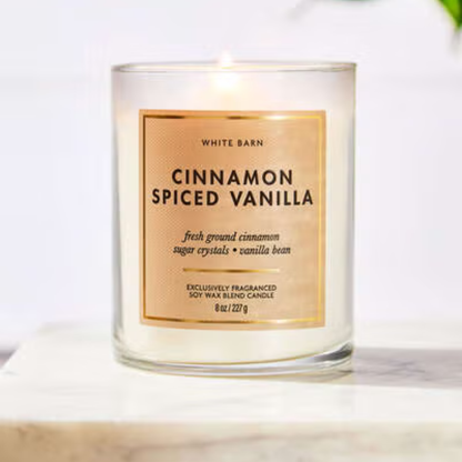 Cinnamon Spiced Vanilla Single Wick Candle