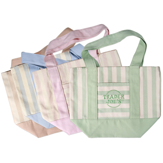 Striped Mini Canvas Tote Bag