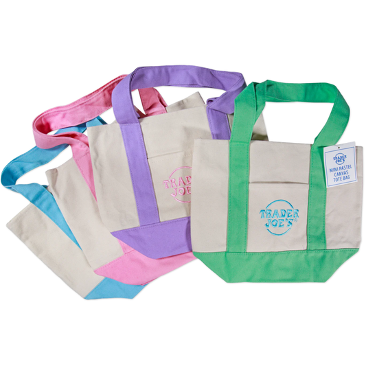 Pastel Mini Canvas Tote Bag