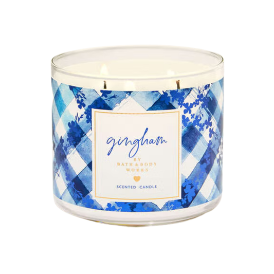 Gingham 3-Wick Candle