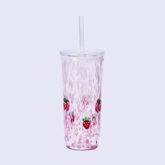 Pink Vibes Glass Cold Cup