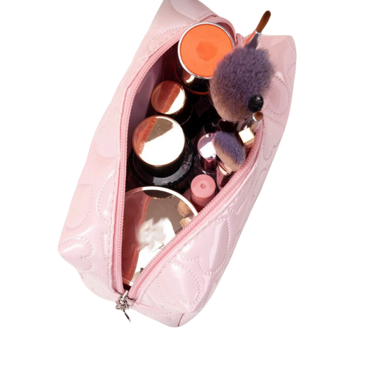Corazones Rosa Makeup Bag